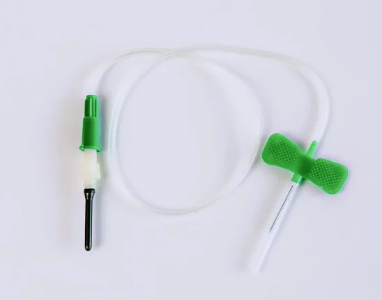 Butterfly Needle - 21G 3/4 in. x 12 in. with sliding safety shield- Box of 100