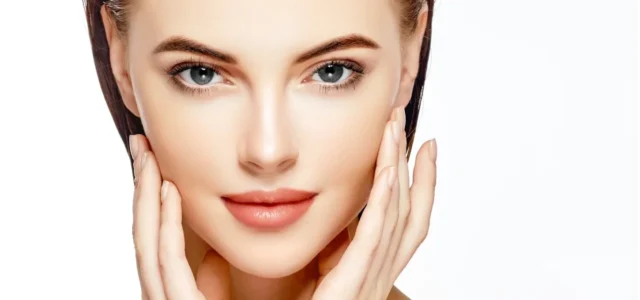 a portrait of a beautiful woman with youthful skin