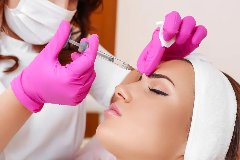 a woman received pdrn injection for her wrinkles