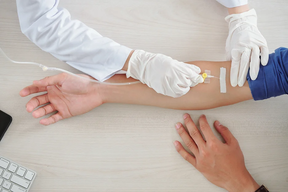 iv infusion using butterfly needle